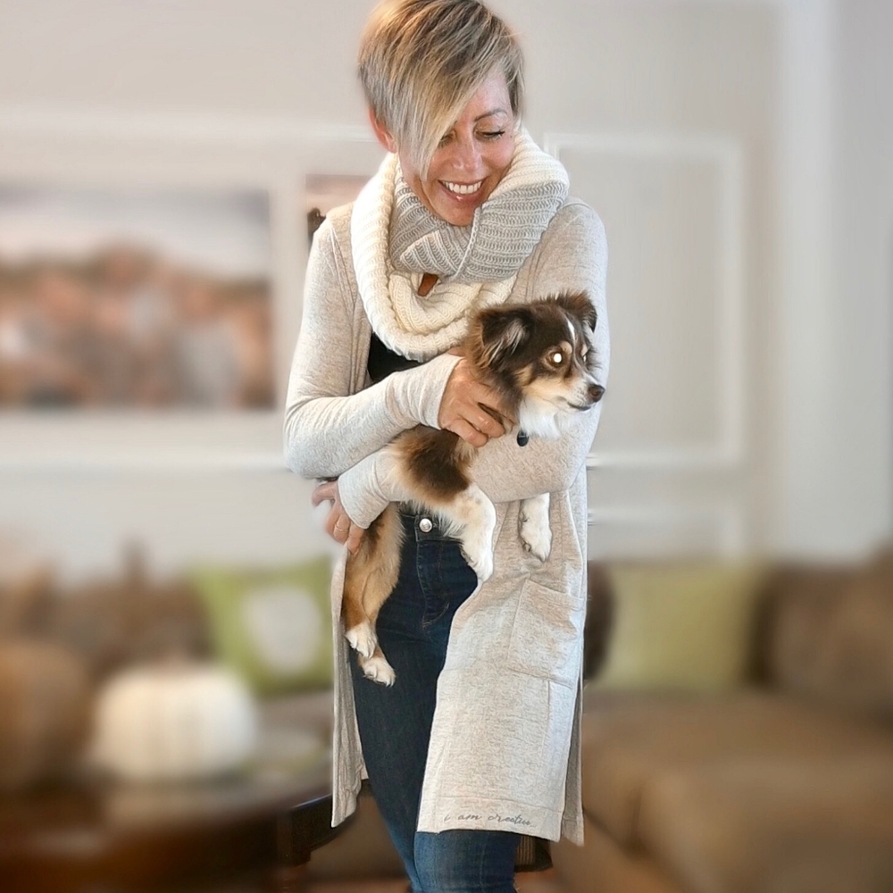 Plush cardigan